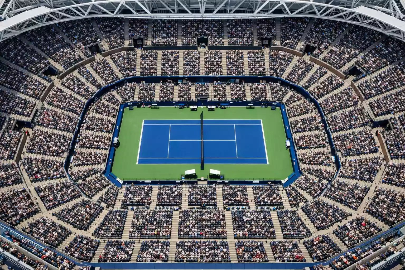 Pista central de un torneo Grand Slam de tenis