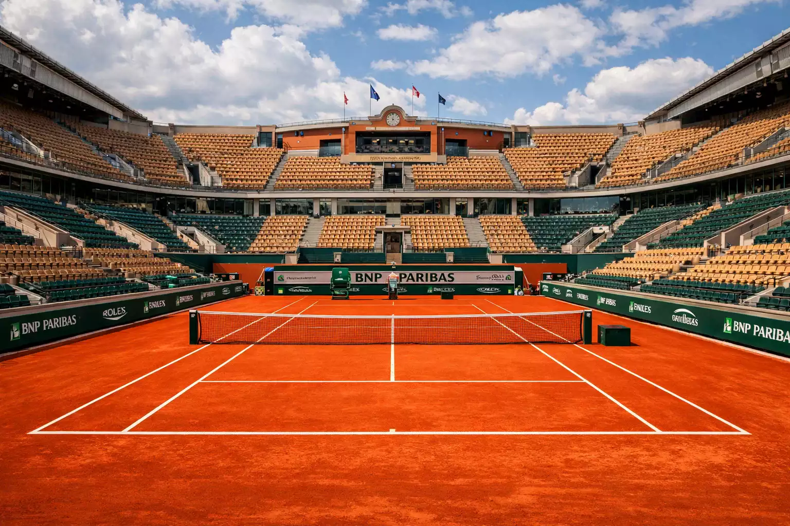 Pista de tierra batida de Roland Garros en París